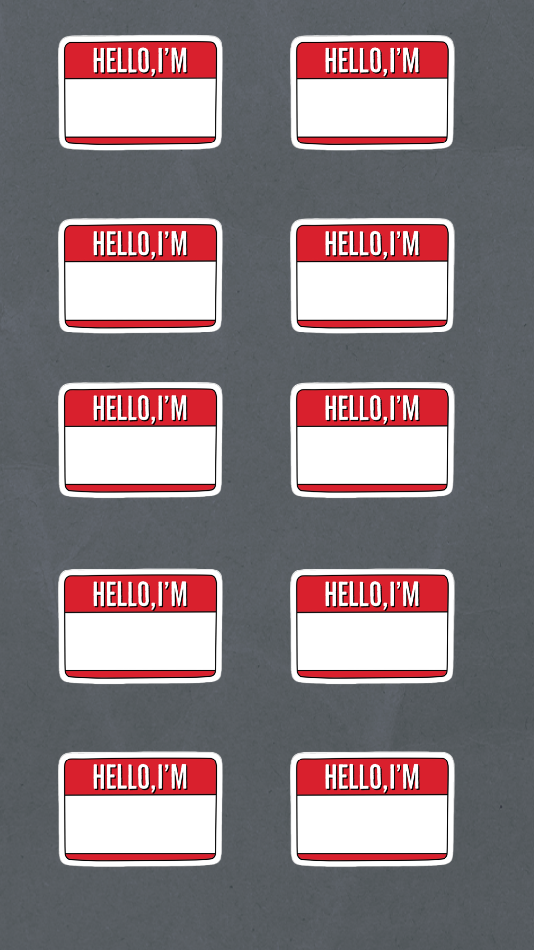 hello, I'm a name tag sticker pack - 10 stickers – Three Monkeys Stickers