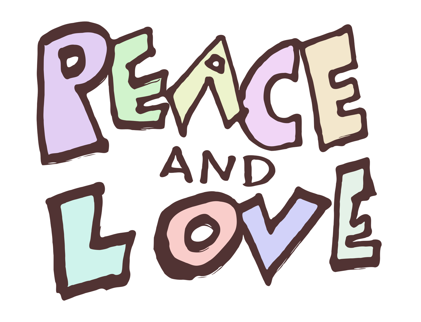 Peace, Love & Stickers Set